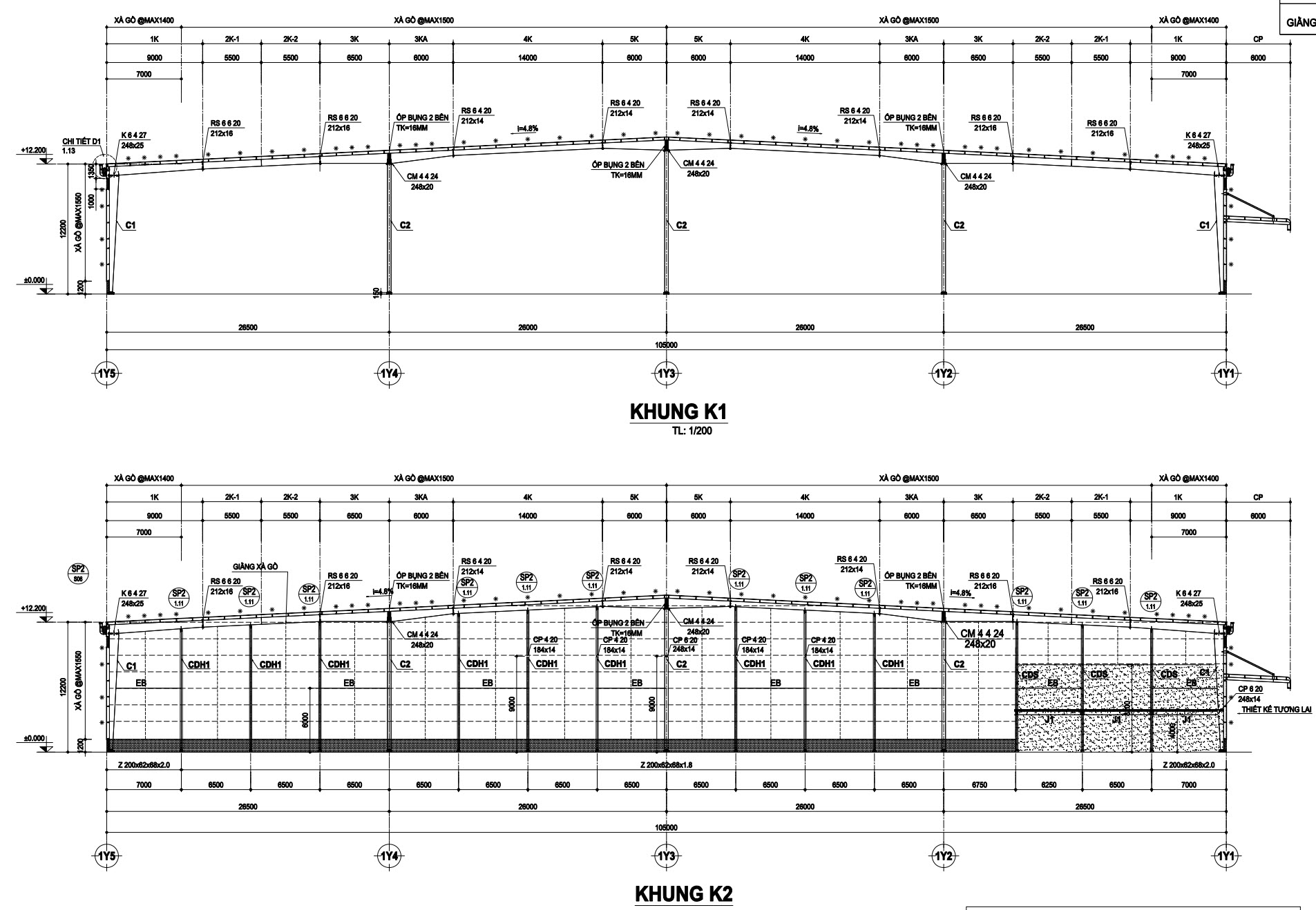 Thiết kế nhà xưởng khung thép